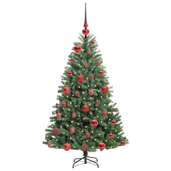 vidaXL Albero di Natale Artificiale con Rami Pieghevoli Verde 120 cm