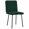 vidaXL Sedie da Pranzo 4 pz Verde Scuro in Velluto