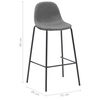 vidaXL Set da Bar 3 pz in Tessuto Grigio Talpa