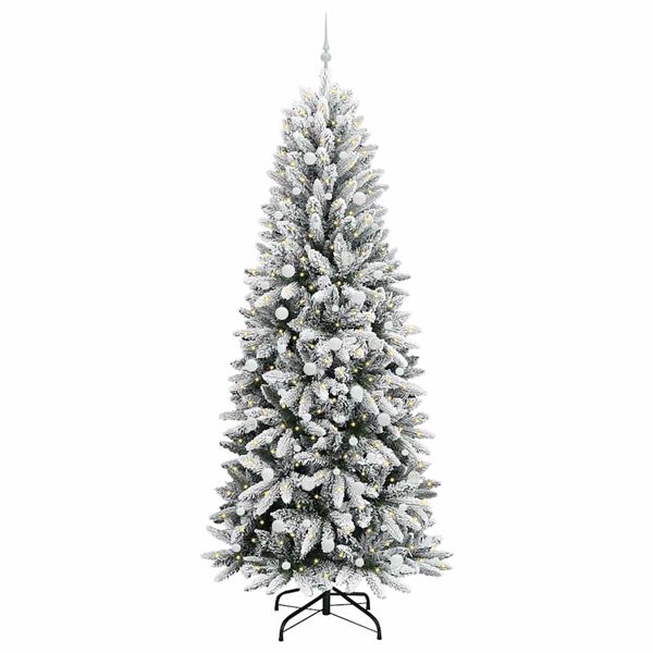 vidaXL Albero di Natale artificiale con 300 LED Bianco 240 cm