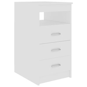 vidaXL Cassettiera Bianca 40x50x76 cm in Legno Multistrato