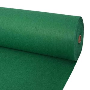 vidaXL Tappeto Tinta unita Verde 1,2 x 12 m Poliestere