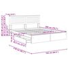 vidaXL Letto con Contenitore con testiera Rovere fum&eacute; 160 x 200 cm