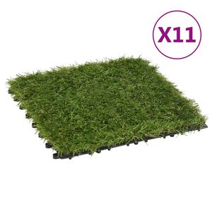 vidaXL Piastrelle in Erba Sintetica 11 pz 30x30 cm Verde