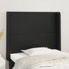 vidaXL Testiera ad Orecchio Nera 93x16x118/128 cm in Similpelle