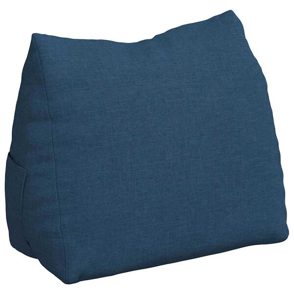 vidaXL Cuscino per Schiena Blu 45 x 20 x 35 cm Tessuto