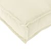 vidaXL Cuscino per schienale pallet con cuscino Crema 120 x 40 x 12 cm