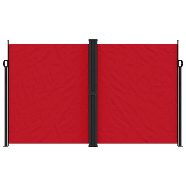vidaXL Tenda da Sole Laterale Retrattile Rossa 200x1000 cm
