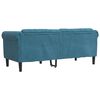 vidaXL Divano a 2 Posti Blu in Velluto