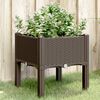 vidaXL Fioriera da Giardino con Gambe Marrone 40x40x42 cm in PP