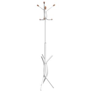 vidaXL Appendiabiti Bianco 176 cm in Ferro Verniciato a Polvere