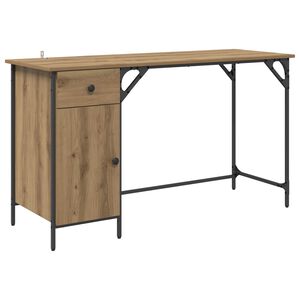 vidaXL Scrivania per computer Rovere artigianale 131 x 48 x 75 cm