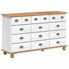 vidaXL Cassettiera ASKIM Bianco 79 x 40 x 133,5 cm Pino massello