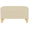 vidaXL Poggiapiedi Crema 70x55x41 cm in Tessuto