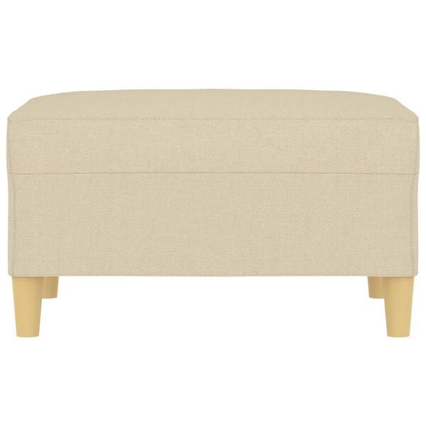 vidaXL Poggiapiedi Crema 70x55x41 cm in Tessuto