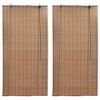 vidaXL Tende a Rullo in Bamb&ugrave; 2pz 150x220 cm Marroni