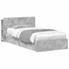 vidaXL Telaio del letto con storage Grigio Cemento 75 x 190 cm