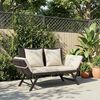 vidaXL Panca da Giardino con Cuscini Marrone 176 cm in Polyrattan