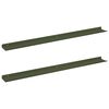 vidaXL Mensola sospesa 2 pcs Verde oliva 100 x 9 x 2,5 cm Acciaio