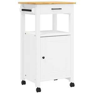 vidaXL Carrello da Cucina MONZA 48x40x88,5 cm in Legno Massello di Pino