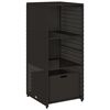vidaXL Armadietto Portaoggetti da Giardino Nero 50x55x115cm Polyrattan