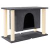 vidaXL Albero per Gatti con Tiragraffi in Sisal Grigio Scuro 50 cm