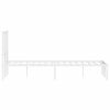 vidaXL Giroletto con Testiera Metallo Bianco 120x190 cm