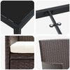 vidaXL Set da Pranzo per Giardino con cuscino 5 pcs Marrone polyrattan
