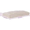 vidaXL Cuscino per Divano Pallet Crema 120 x 80 x 12 cm Tessuto
