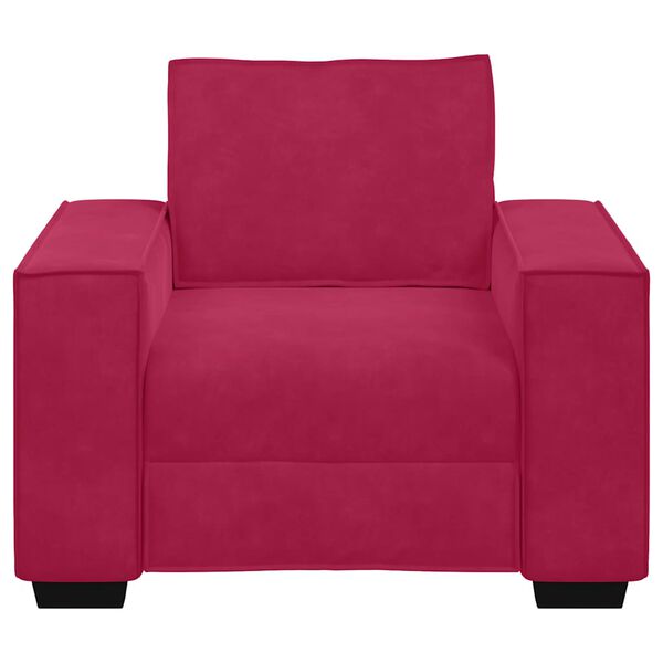 vidaXL Divano Sedia Rosso Vino 100x78x84 cm Velluto