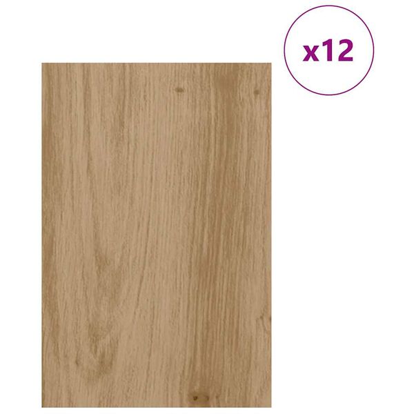 vidaXL Pannelli decorativi 12 pcs rovere artigianale 40 x 60 x 0.3 cm