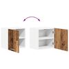 vidaXL Armadio pensile 2 pcs Legno Antico e Bianco 40 x 31 x 40 cm