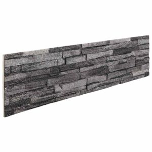 vidaXL Pannelli da parete 10 pz 100 x 25 cm Antracite Schiuma EPS