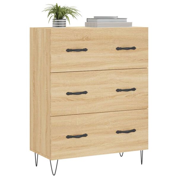 vidaXL Credenza Rovere Sonoma 69,5x34x90 cm in Legno Multistrato
