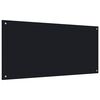 vidaXL Paraschizzi per Cucina Nero 120x60 cm in Vetro Temperato