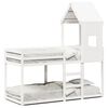 vidaXL Letto a Castello con Tetto Bianco 80x200 cm Legno Massello Pino