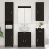 vidaXL Armadio da bagno a muro con porta TULUM Nero 37 x 24,5 x 86 cm
