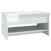 vidaXL Tavolino da Salotto Bianco Lucido 80x50x40 cm Legno Multistrato