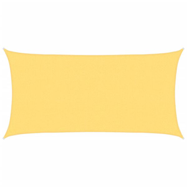 vidaXL Parasole a Vela HDPE Rettangolare 2x4 Beige