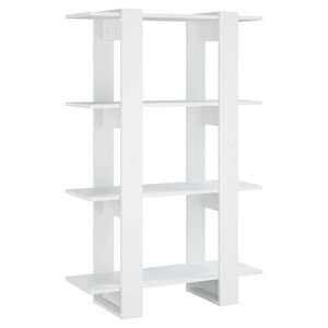 vidaXL Libreria/Divisorio Bianco 80x30x123,5 cm