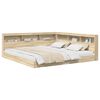 vidaXL Letto Libreria rovere sonoma 180 x 200 cm Legno multistrato