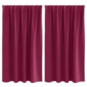 vidaXL Tende Blackout con Anelli 2 pz Rosso Vino 140 x 140 cm