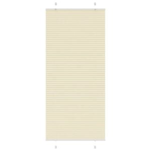 vidaXL Tenda Plissettata Crema 90x200 cm Larghezza Tessuto 89,4 cm