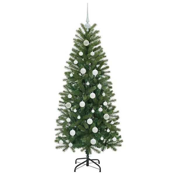 vidaXL Albero di Natale artificiale con 150 LED Verde 150 cm PE e PVC