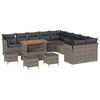 vidaXL Set Divano da Giardino 14 pz Grigio polyrattan