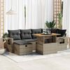 vidaXL Set Divano da Giardino 8pz con Cuscini Grigio Polyrattan Acacia