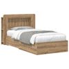 vidaXL Telaio del letto con storage Rovere Artigianale 90 x 200 cm