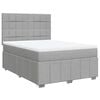 vidaXL Giroletto a Molle con Materasso Grigio Chiaro 160x200cm Tessuto