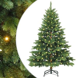 vidaXL Albero di Natale artificiale con 150 LED Verde 150 cm PE e PVC