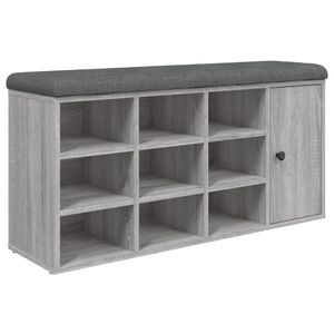 vidaXL Panca Porta Scarpe Grigio Sonoma 102x32x50 cm Legno Multistrato